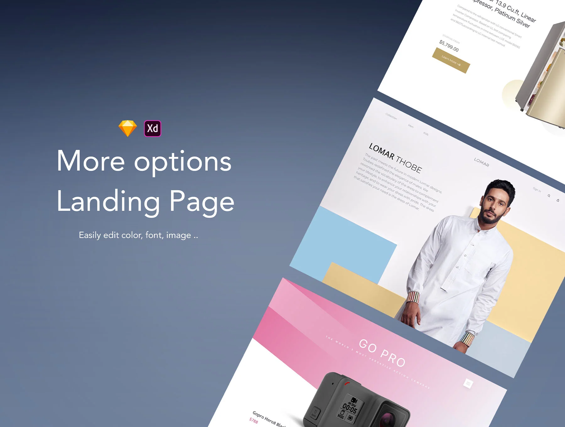 Landing Page UI kit fully compatible 3