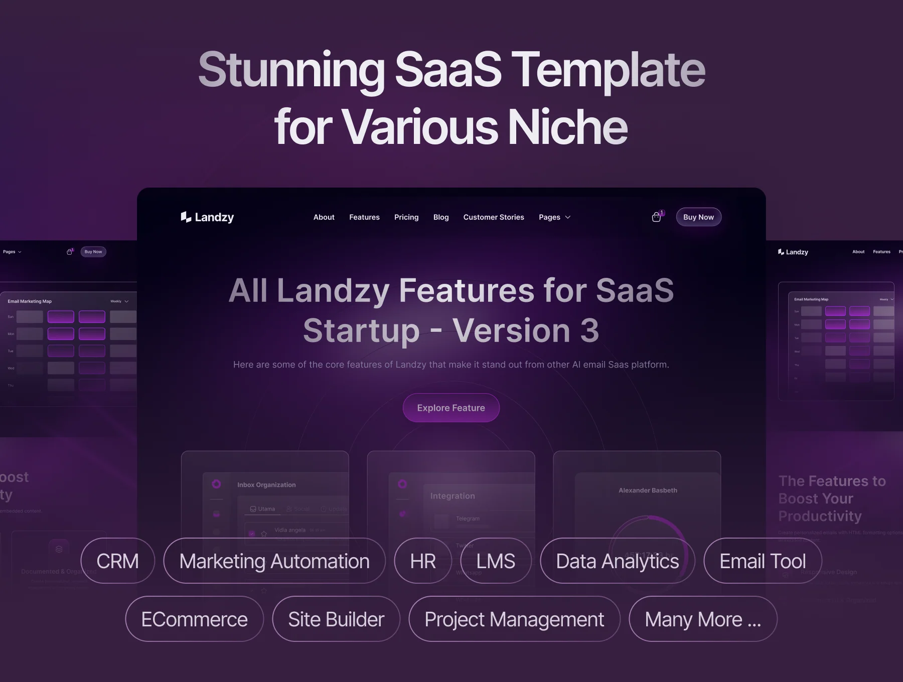 Landzy - SaaS Landing page UI Kit 2