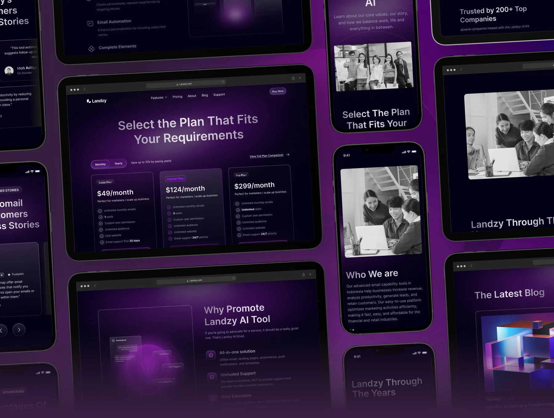 Landzy - SaaS Landing page UI Kit 8