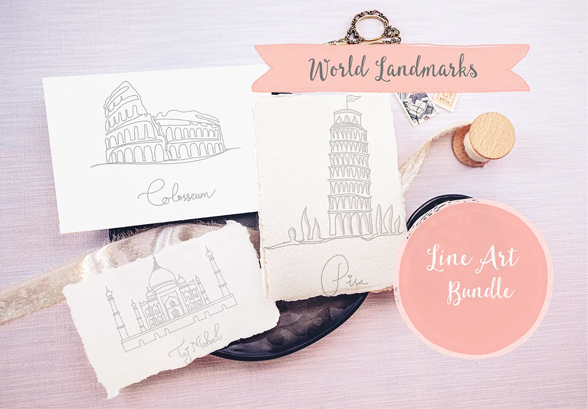 Landmarks - Line Art Bundle