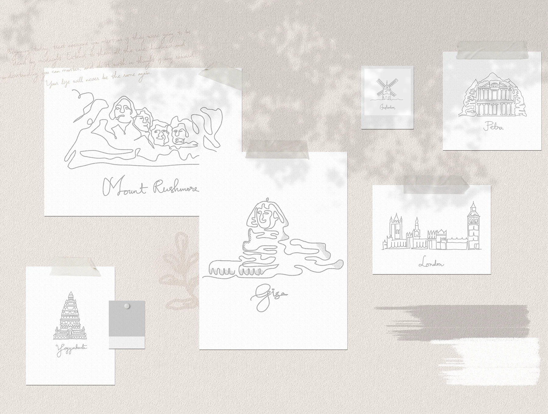 Landmarks - Line Art Bundle