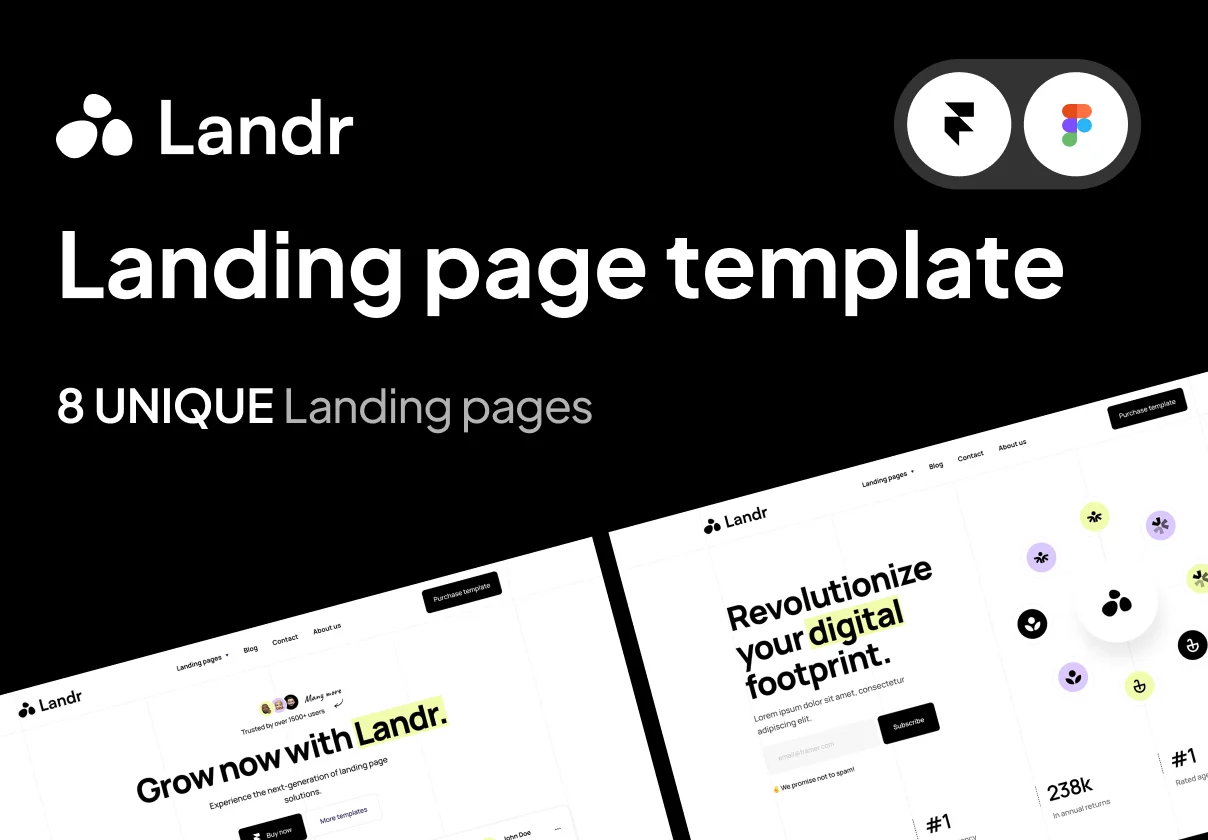 Landr Framer template
