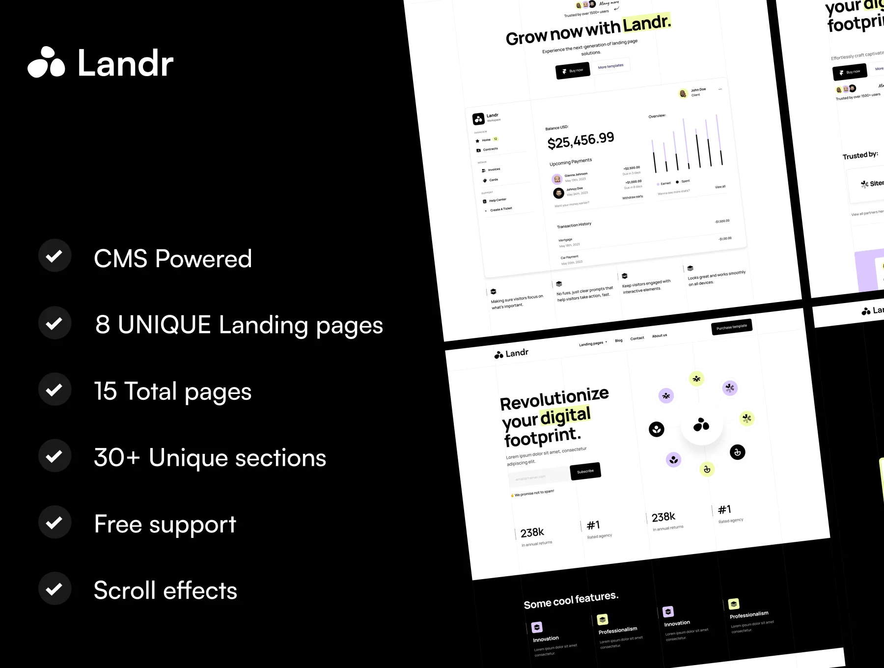 Landr Framer template 2