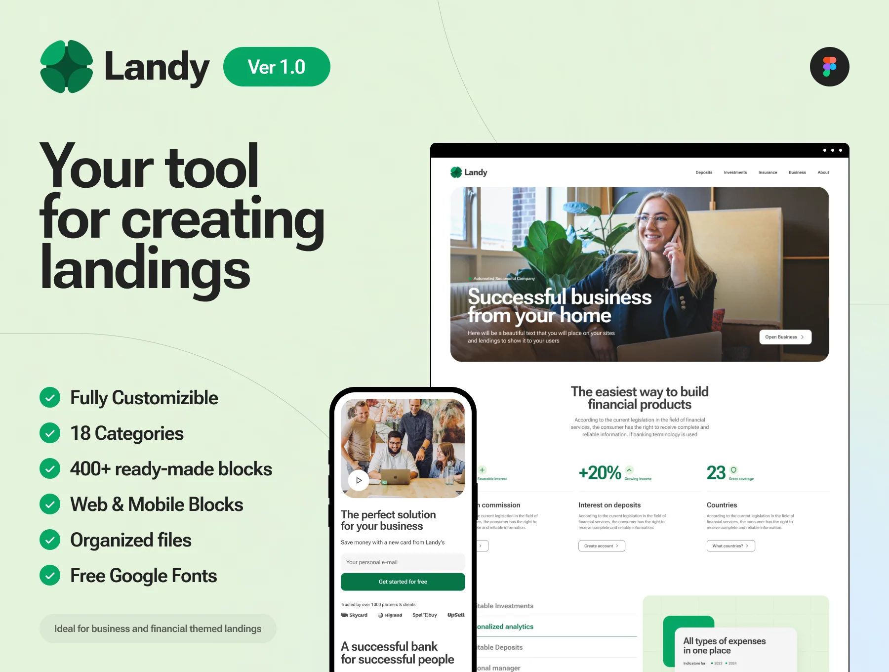 Landy - Landing Page Constructor UI Kit