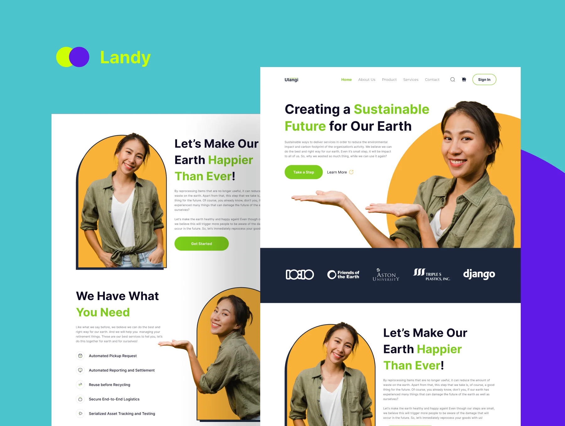 Landy - Landing Page Design UI Kit 8