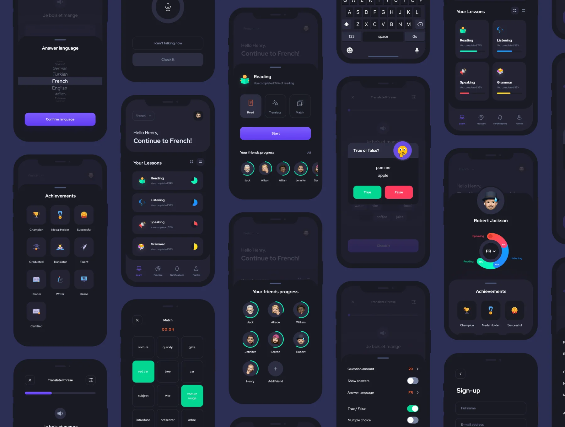 Language Learning App (Dark Theme) 2