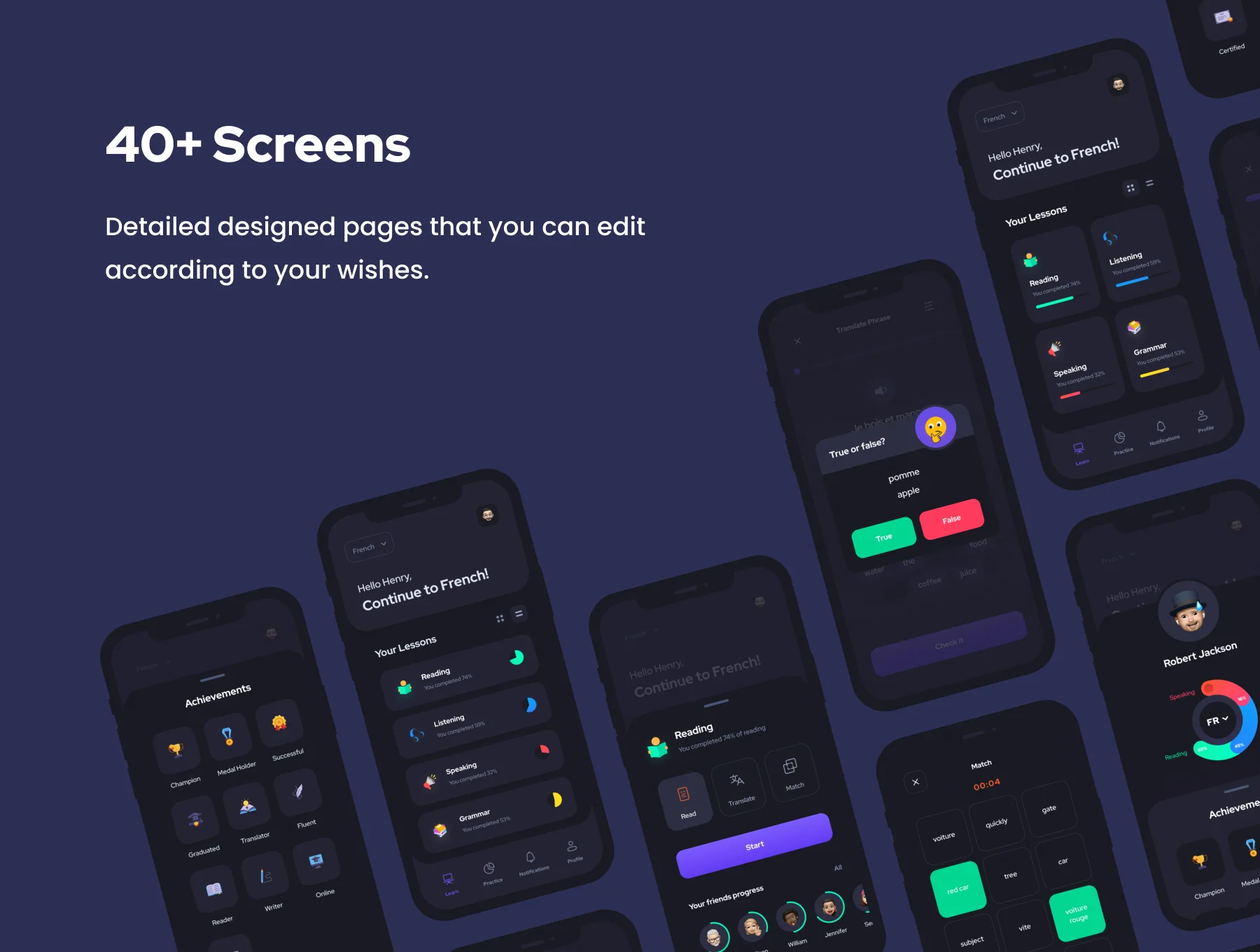 Language Learning App (Dark Theme) 5