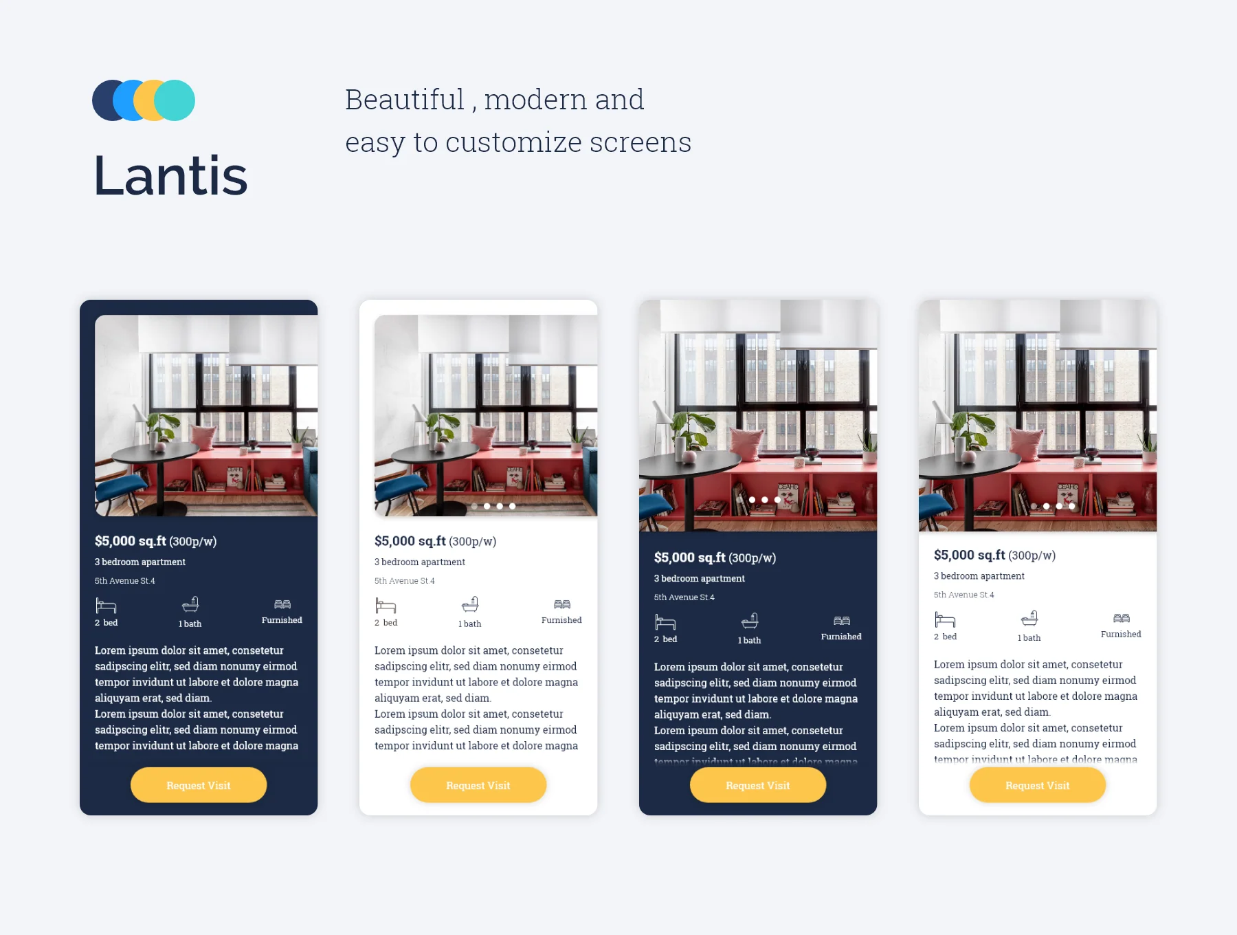 Lantis Real Estate App UI Kit 3