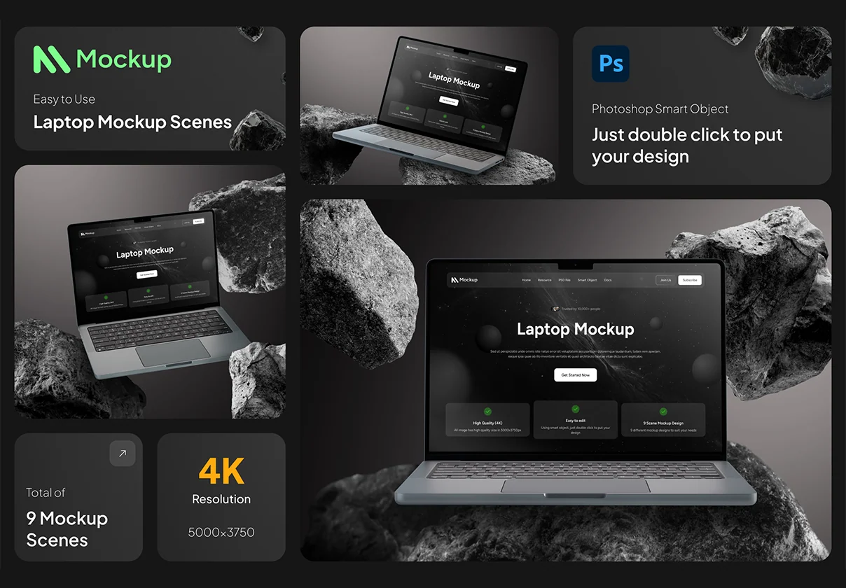 Laptop Mockup Screen Collection