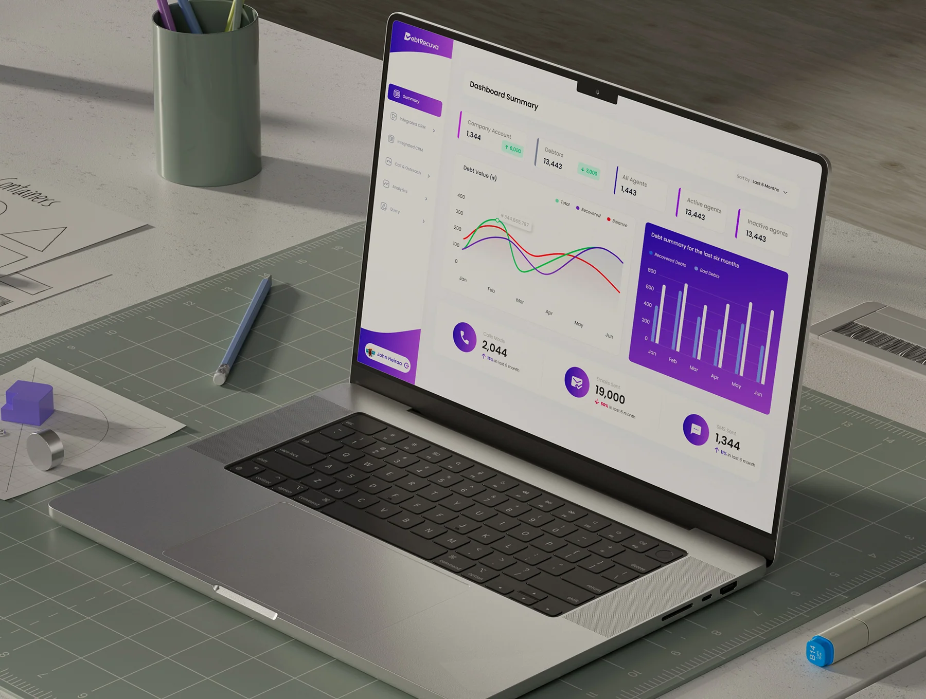 Laptop Office Desk Mockups 3