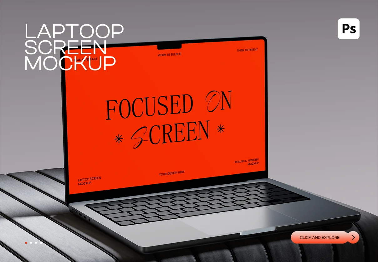 Laptop Screen Mockup Layout