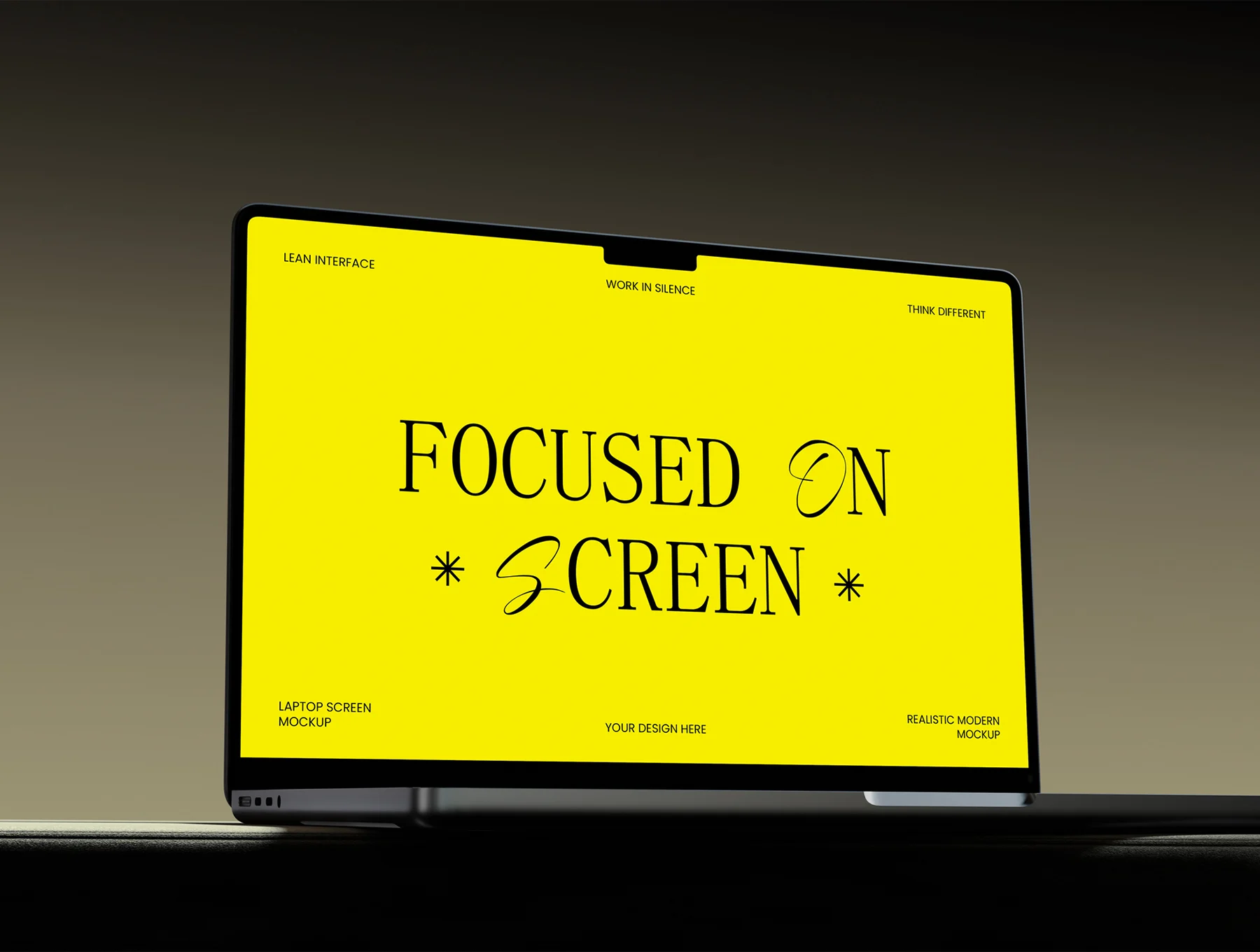 Laptop Screen Mockup Template 4