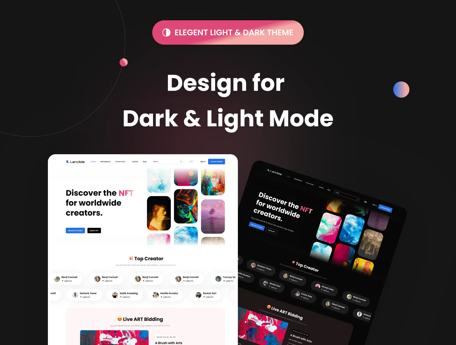 Larcible - NFT Marketplace Website 4