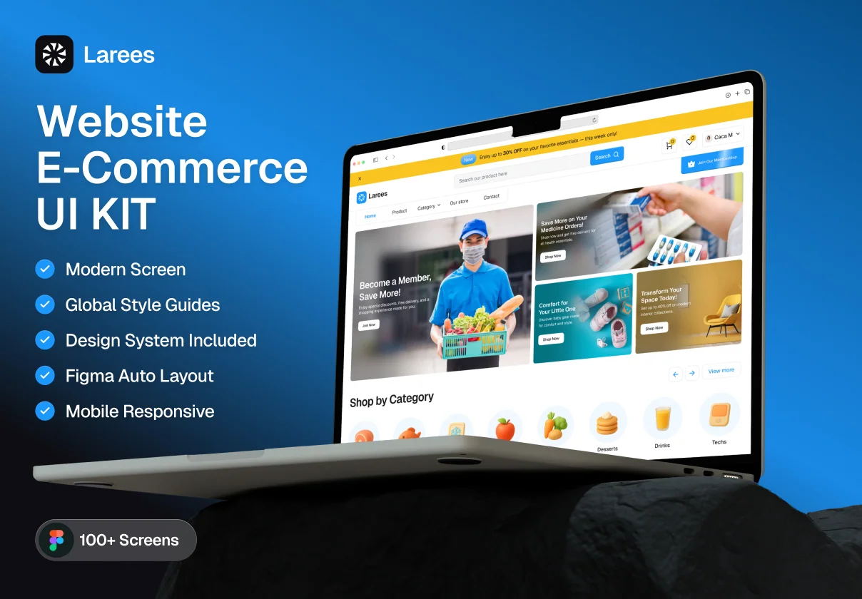 Larees - Website E-commerce UI kit