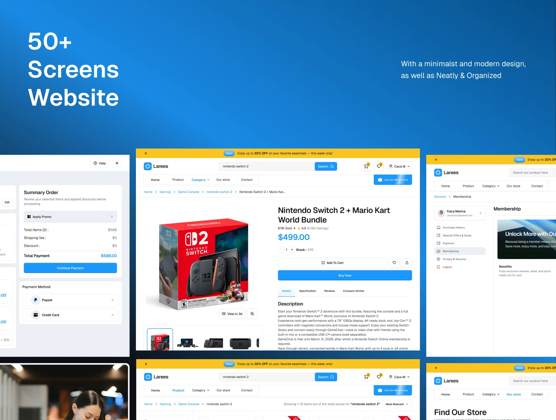 Larees - Website E-commerce UI kit 5