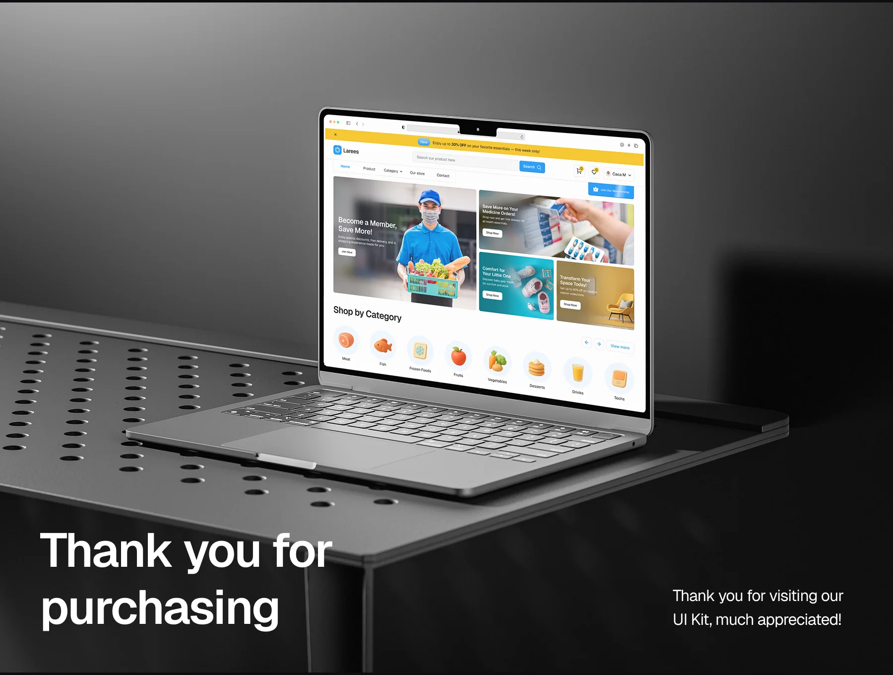 Larees - Website E-commerce UI kit 8