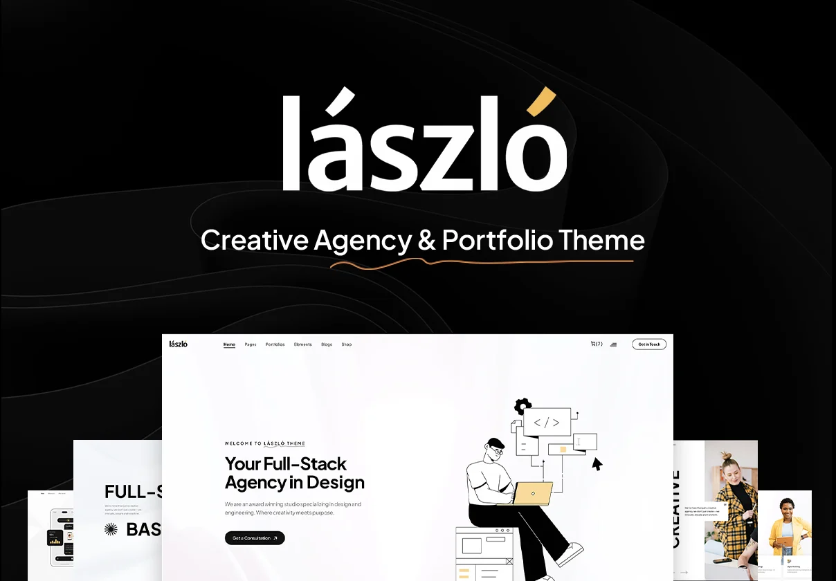 Laszlo - Creative Agency & Portfolio Lottie WordPress Theme