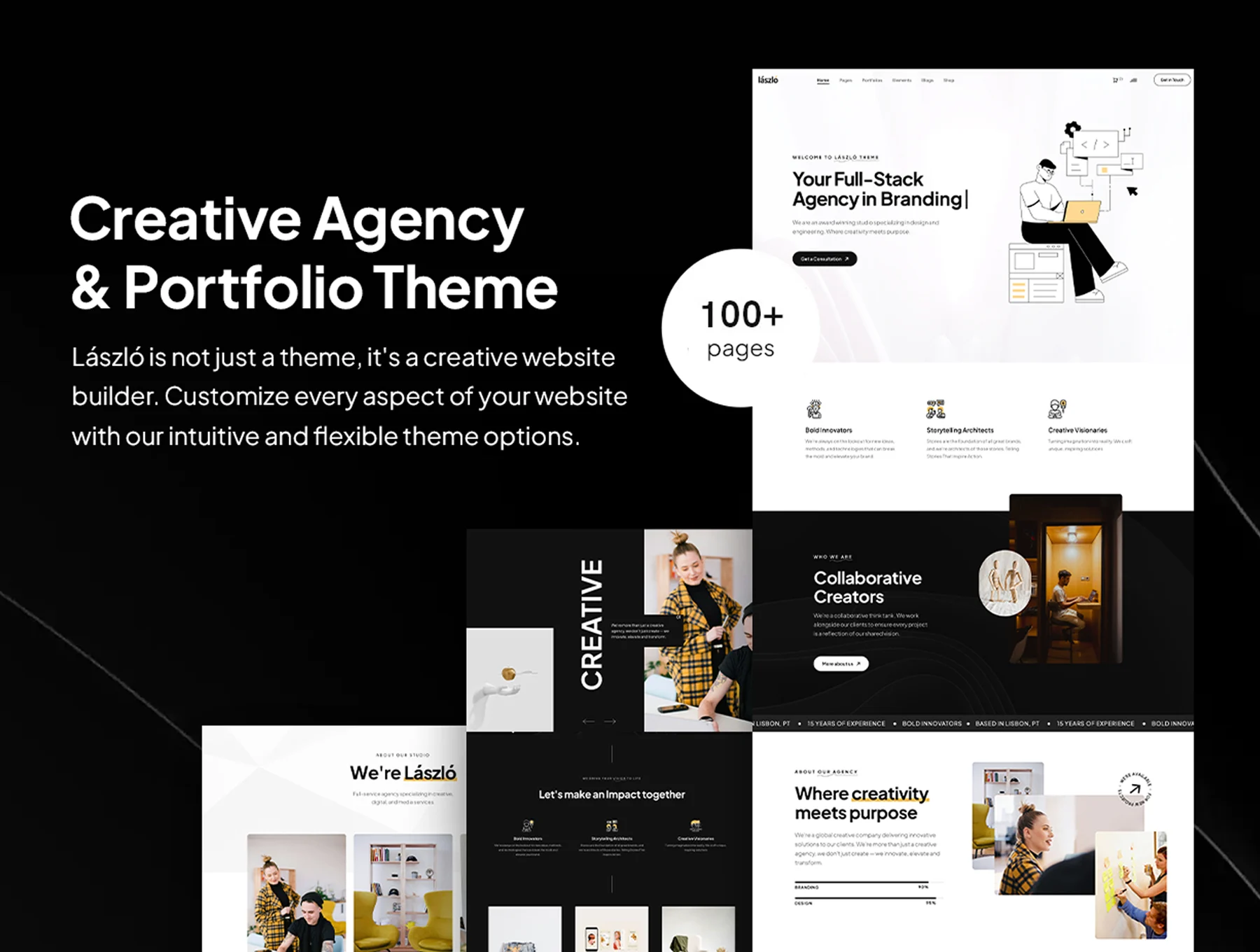 Laszlo - Creative Agency & Portfolio Lottie WordPress Theme
