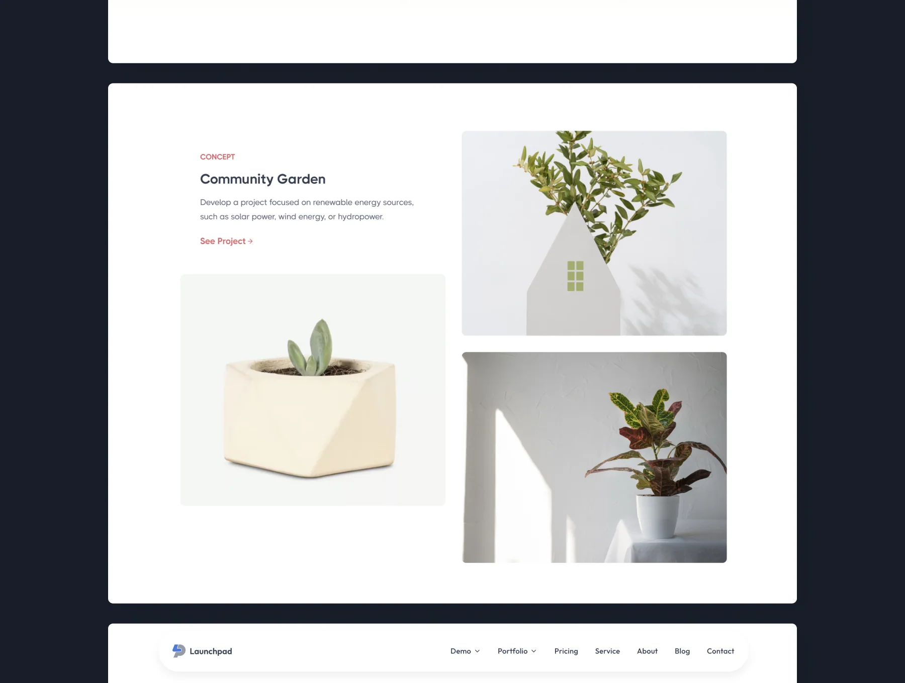 Launchpad – Framer website template 4