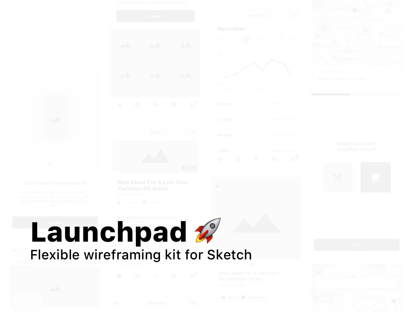 Launchpad Wireframe Kit