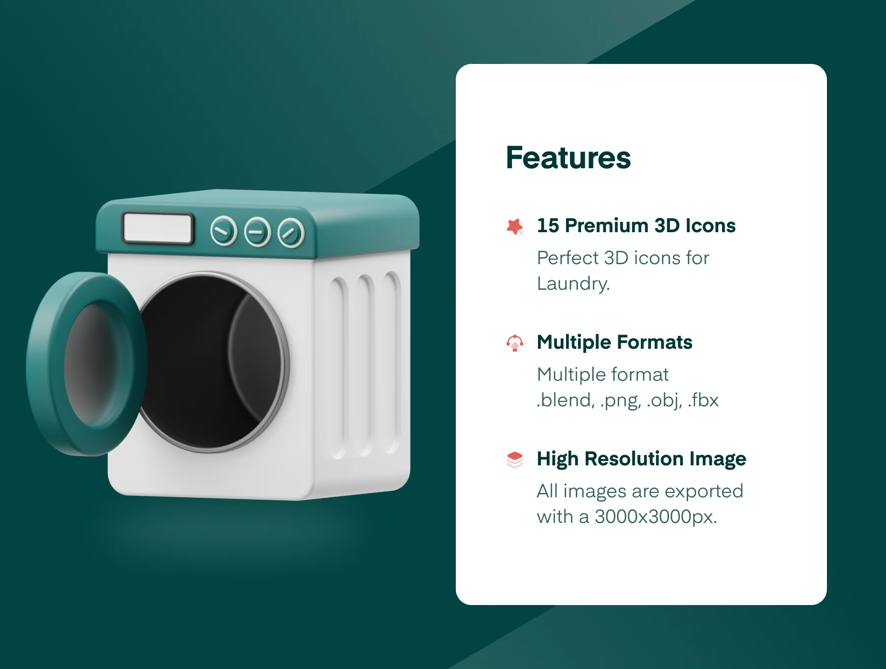 Laundry 3D Icon 2