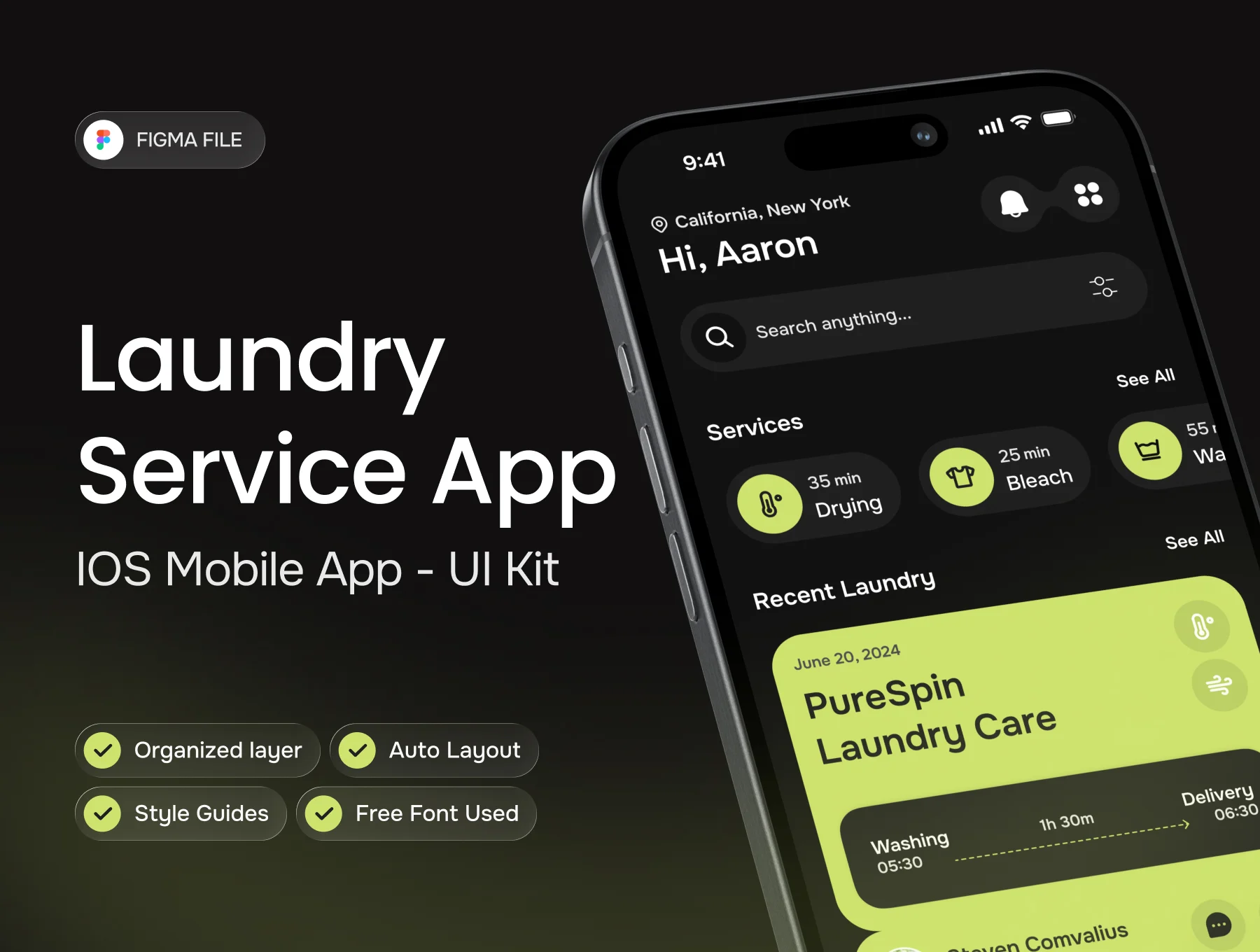 Laundry Service App UI Kit