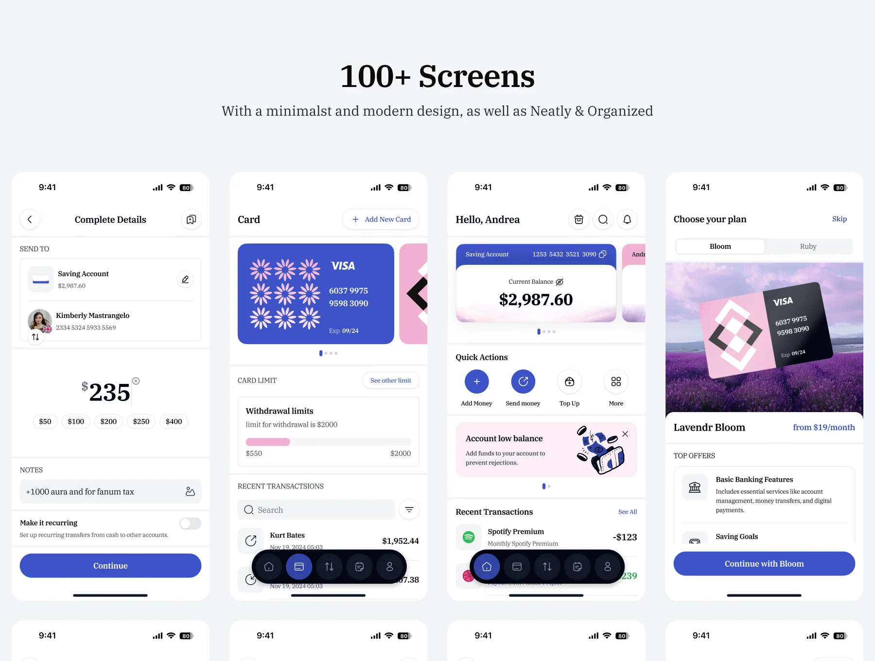 Lavendr - Mobile Banking UI Kit. 6
