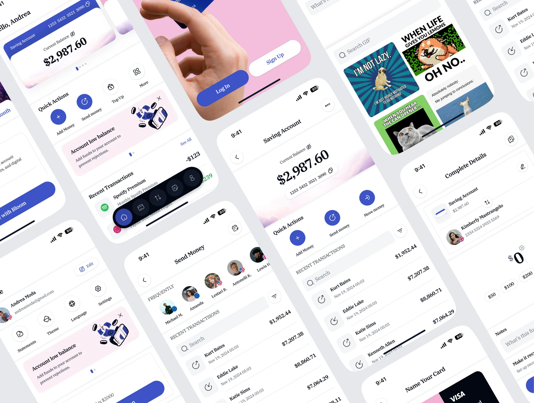 Lavendr - Mobile Banking UI Kit. 7