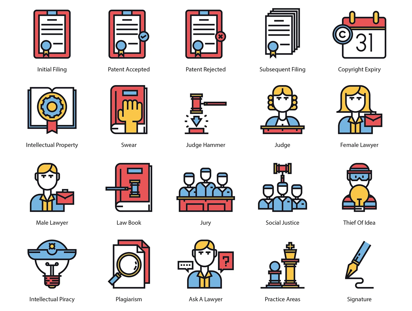 59 Law & Copyright Icons 3