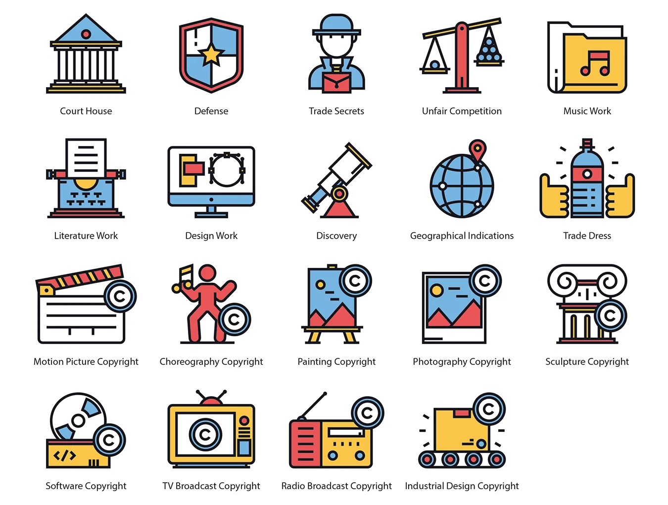 59 Law & Copyright Icons 4