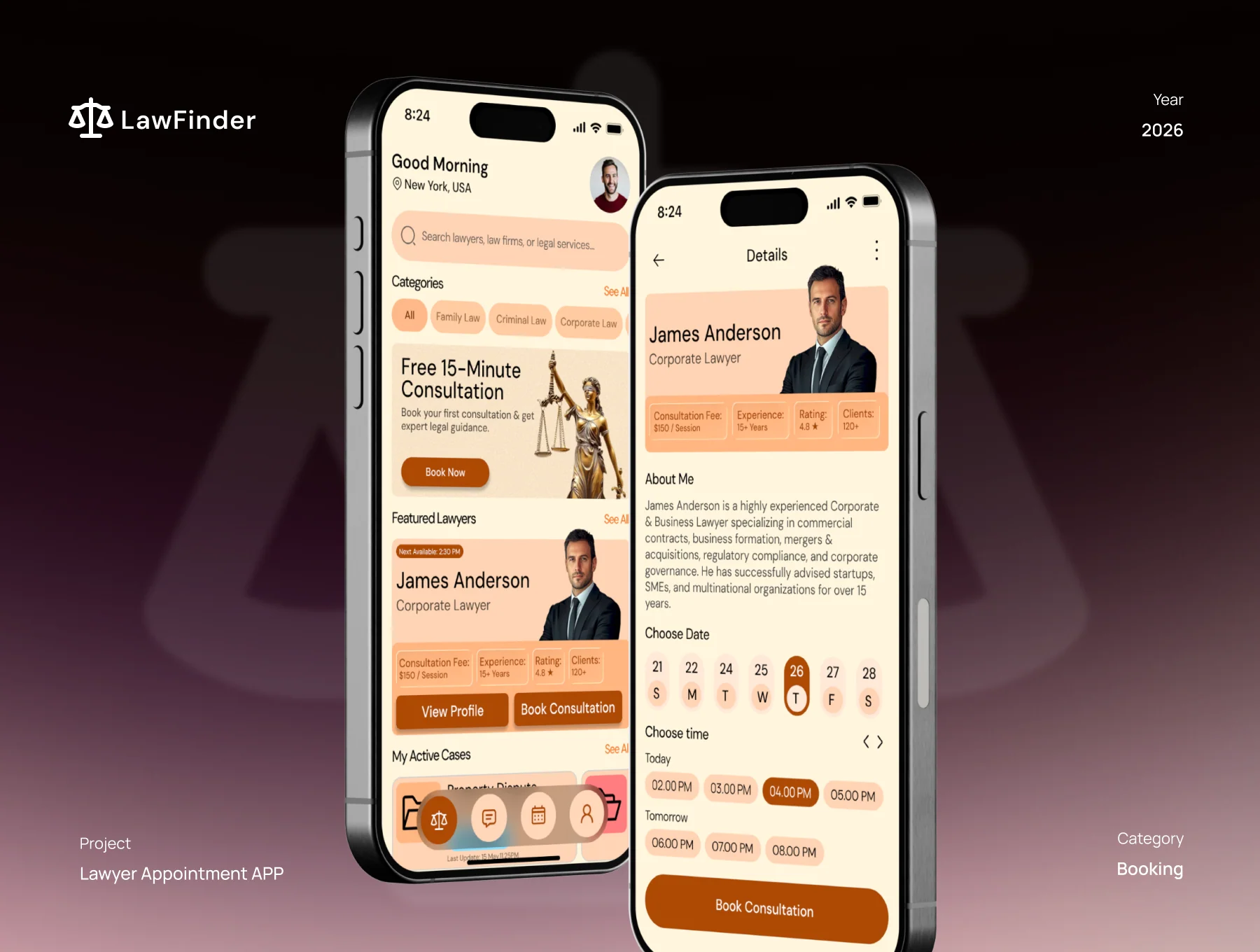 Lawyer Booking & Legal Consultation  Mobile App Figma UI Kit 5