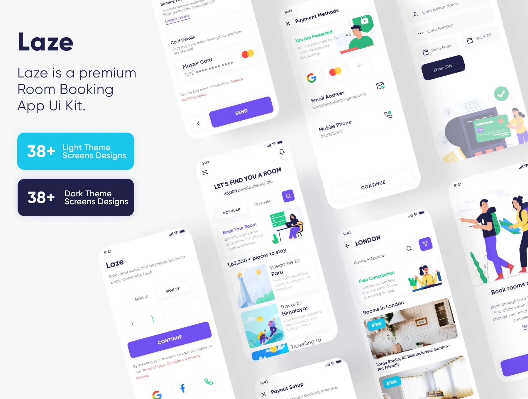 Laze Travel App Ui Kit