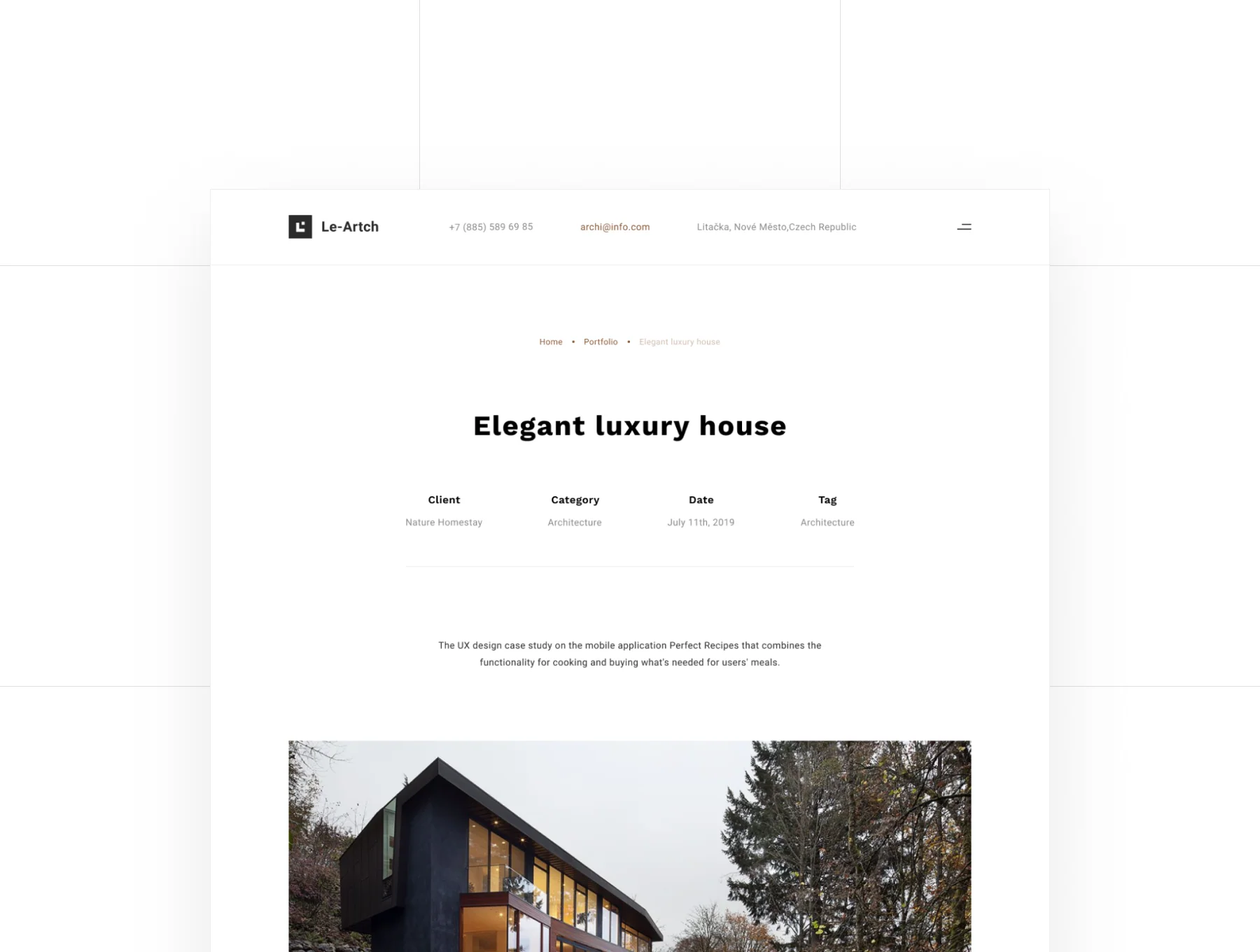 Le Artch Architecture & Interior Website Template 4