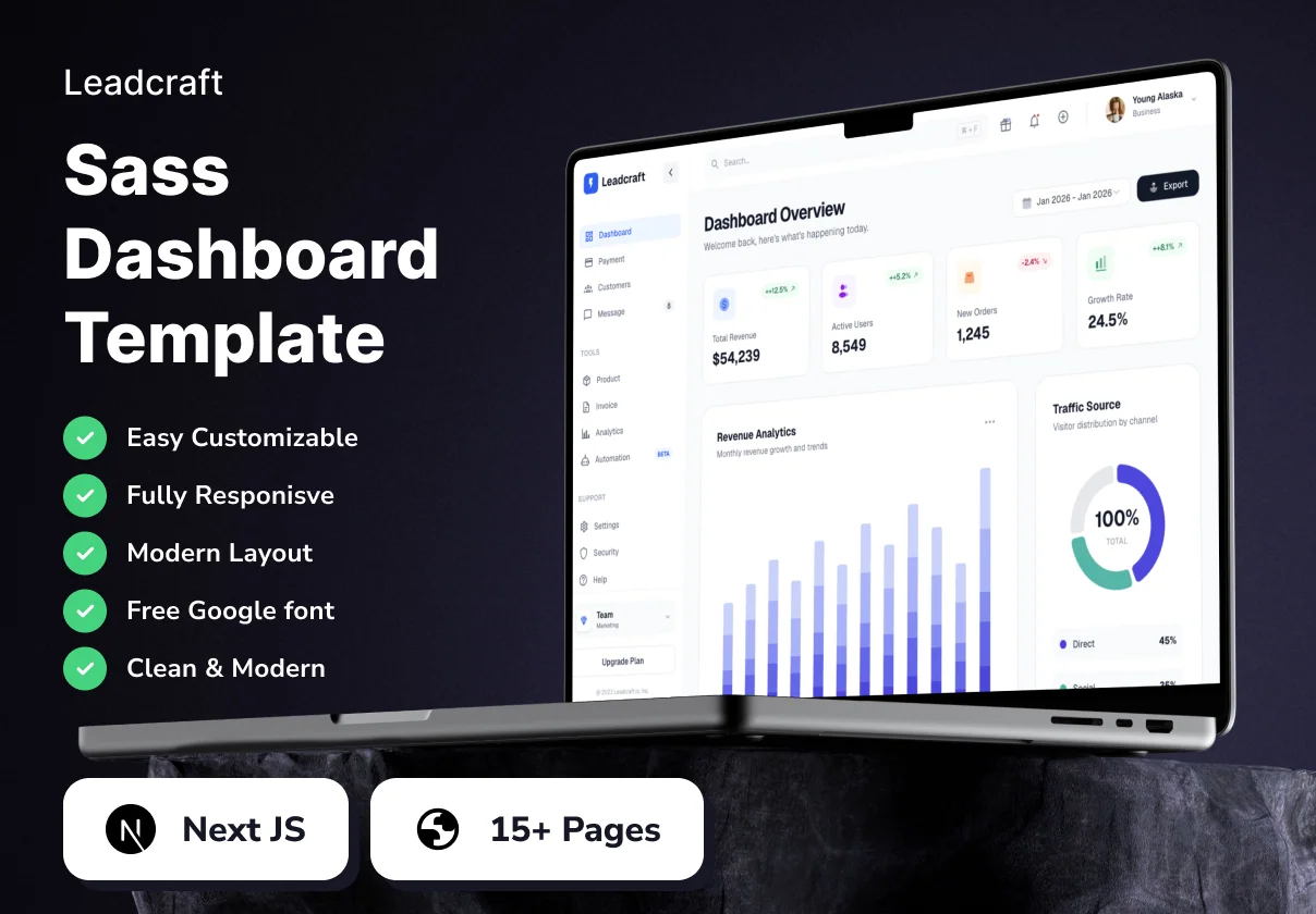 Leadcraft - Sass Dashboard Template