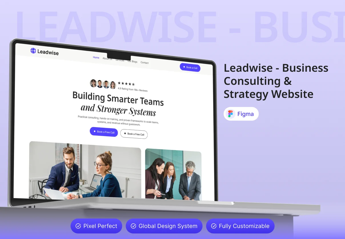 Leadwise - Business Consulting & Strategy Website UI Kit