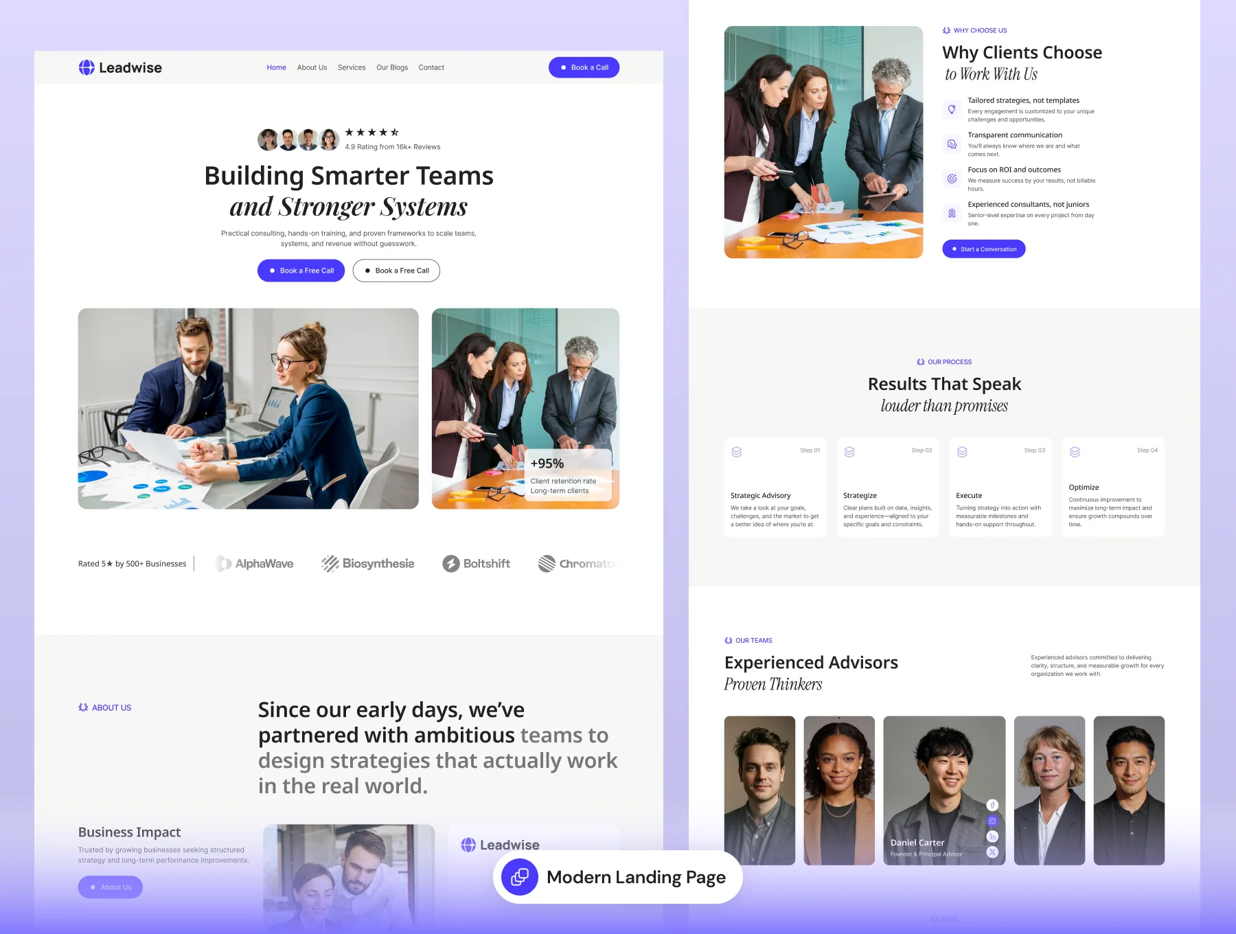 Leadwise - Business Consulting & Strategy Website UI Kit 2