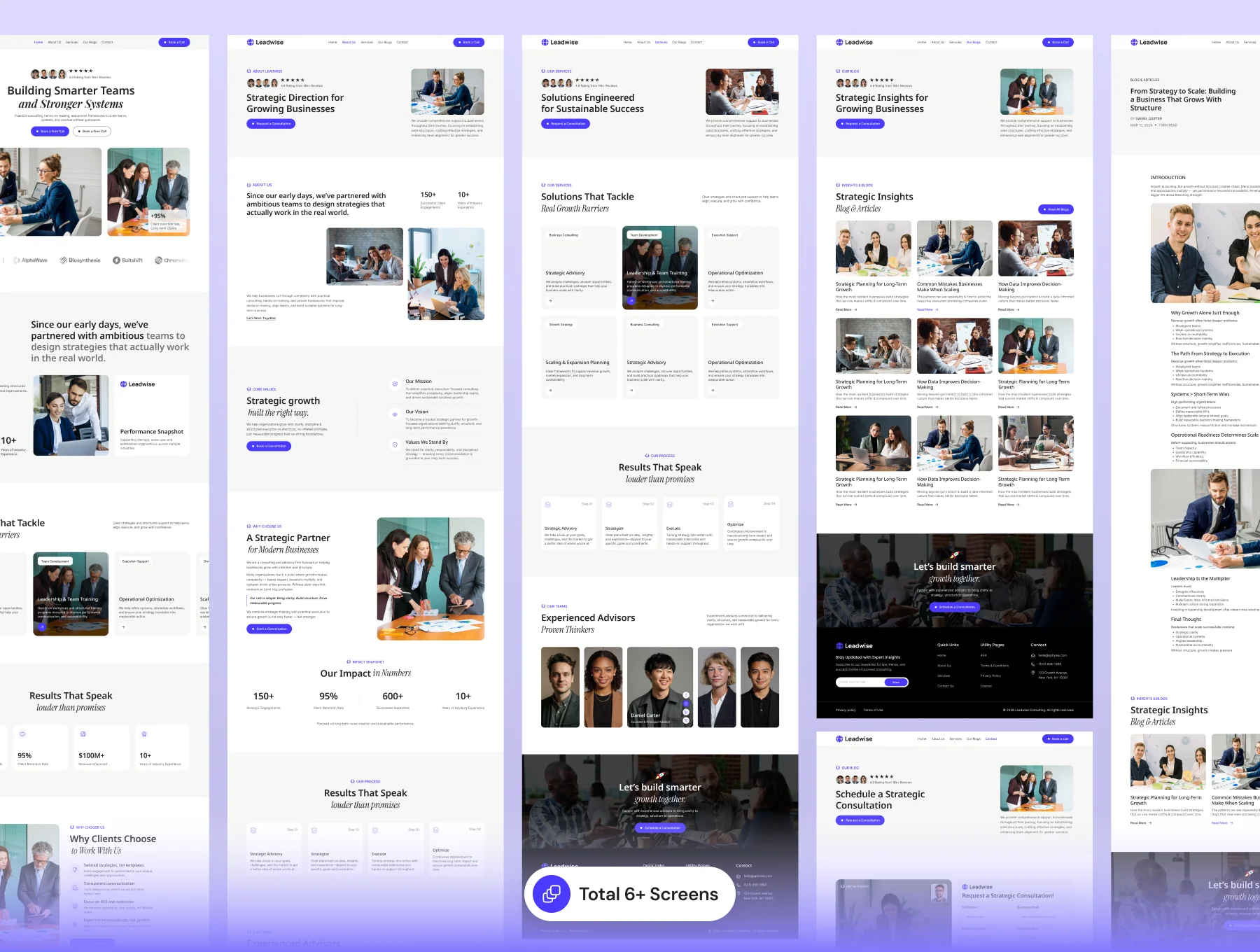 Leadwise - Business Consulting & Strategy Website UI Kit 3