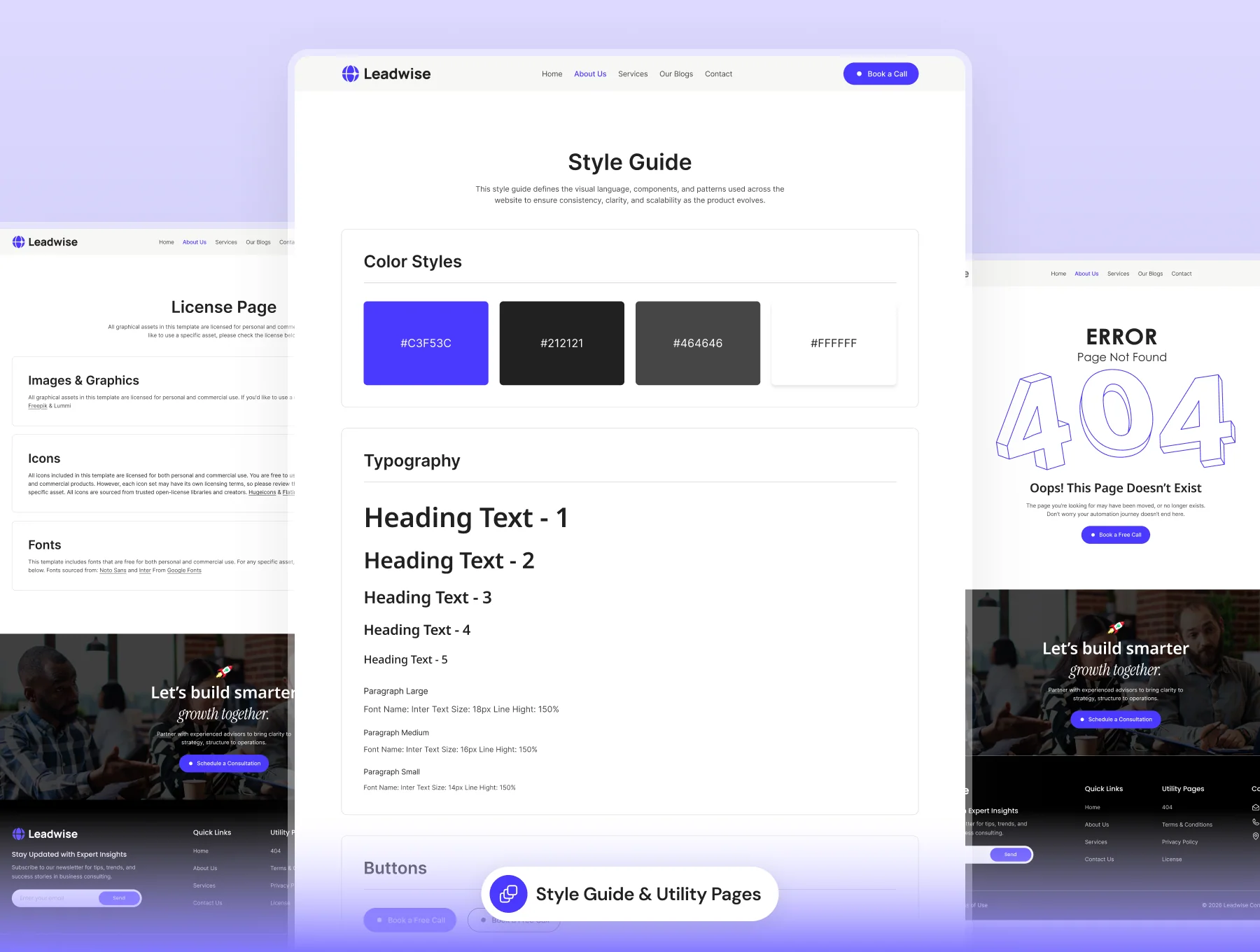 Leadwise - Business Consulting & Strategy Website UI Kit 4