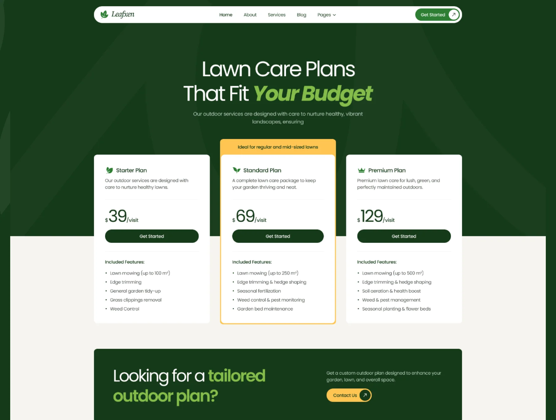 Leafxen - Landscaping & Gardening Template 3