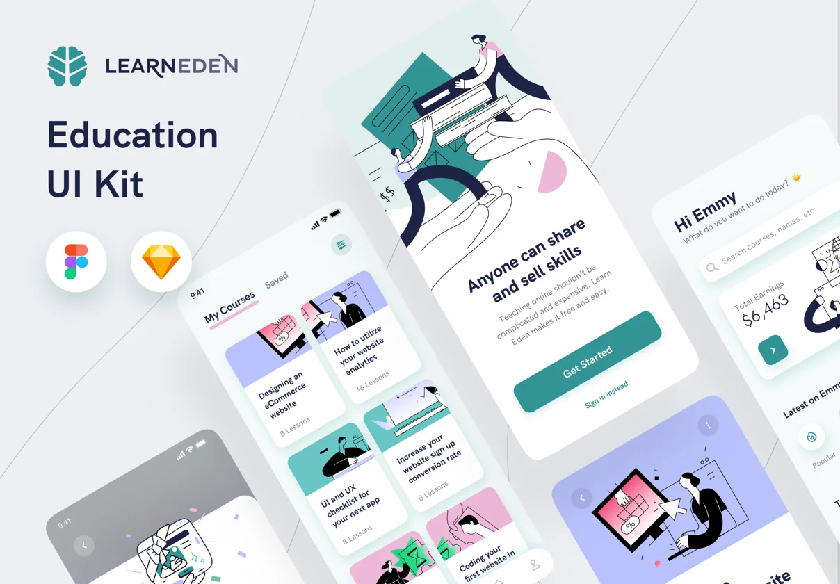 Learn Eden Education App UI Kit