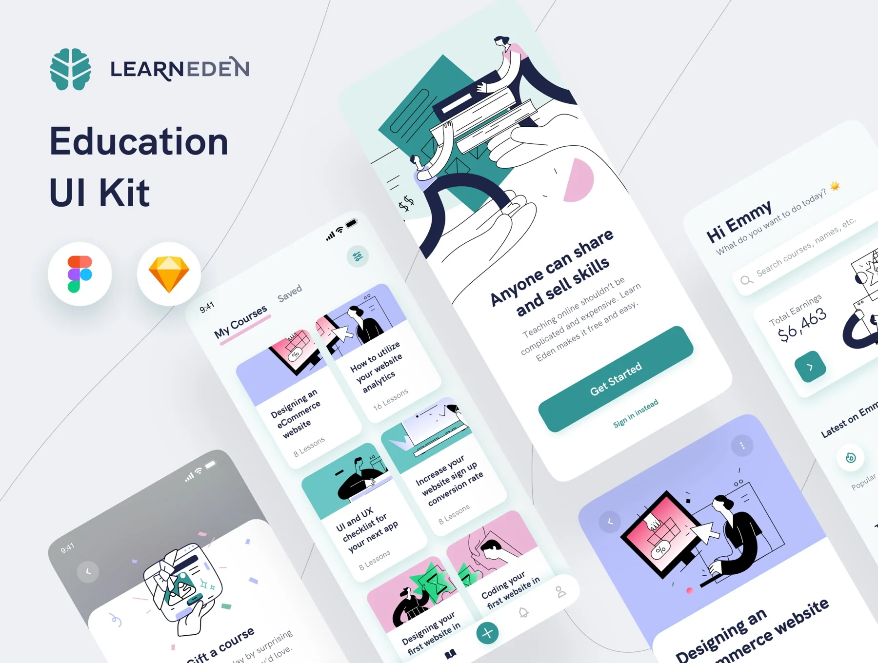 Learn Eden Education App UI Kit