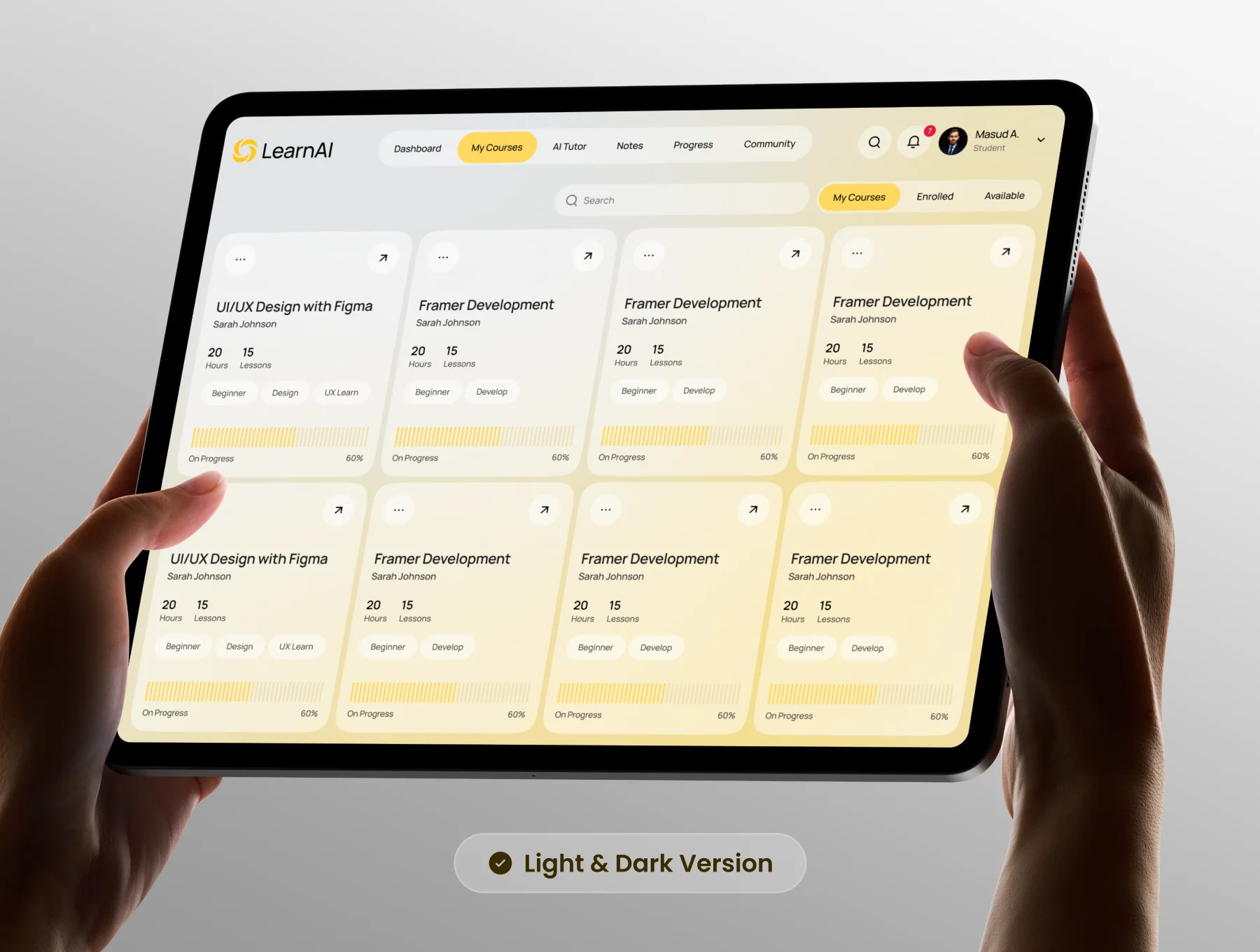 LearnAI - AI Online Learning Platform UI Kit ( Version 2 ) 4