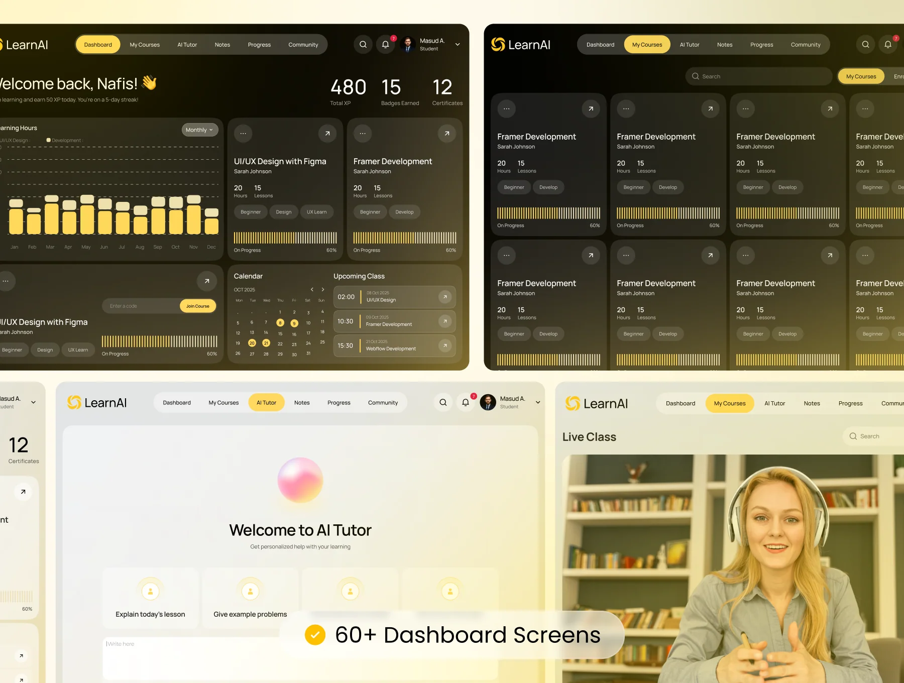 LearnAI - AI Online Learning Platform UI Kit ( Version 2 ) 6