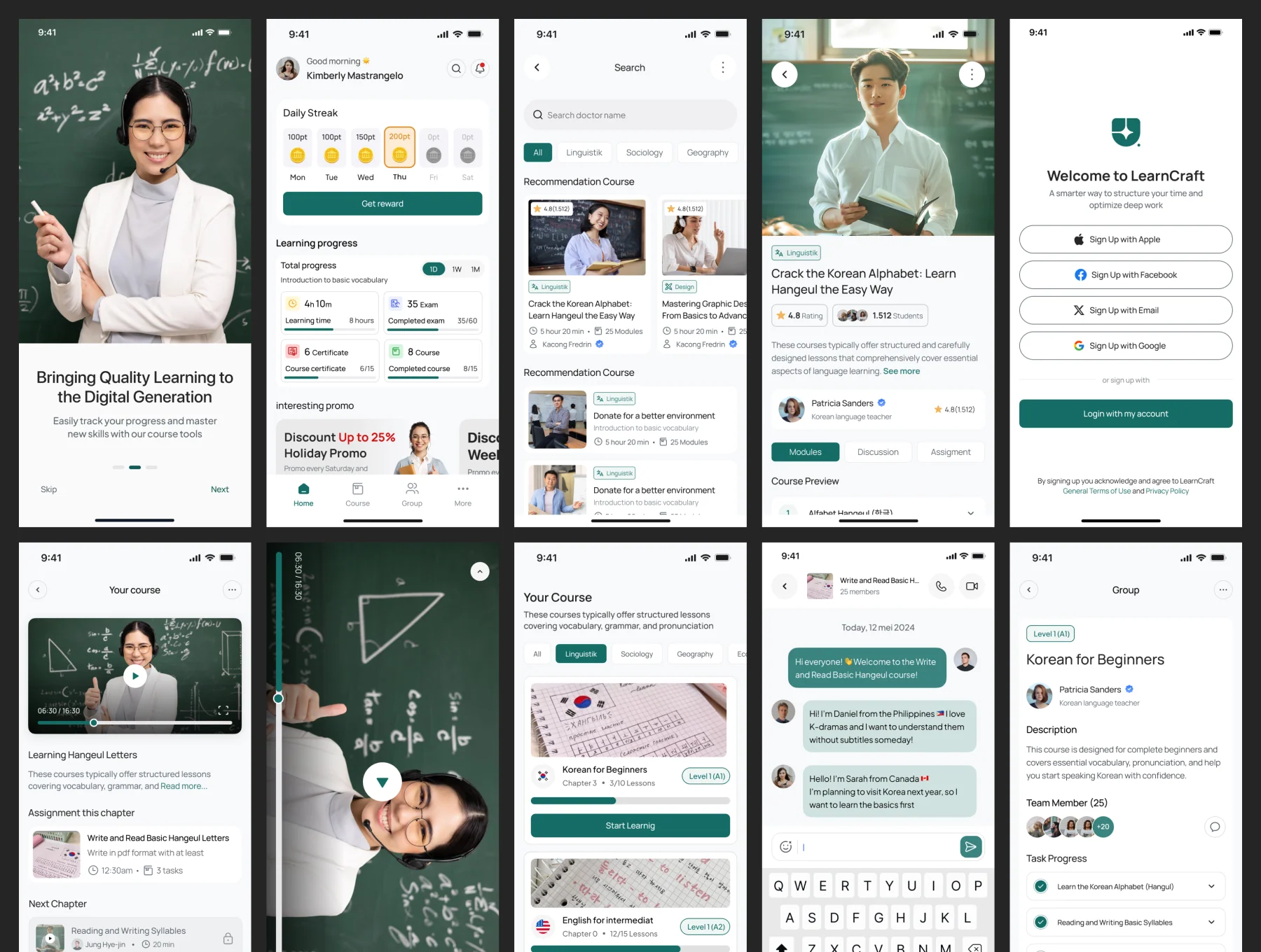 LearnCraft - Digital Online Course App UI Kit 7