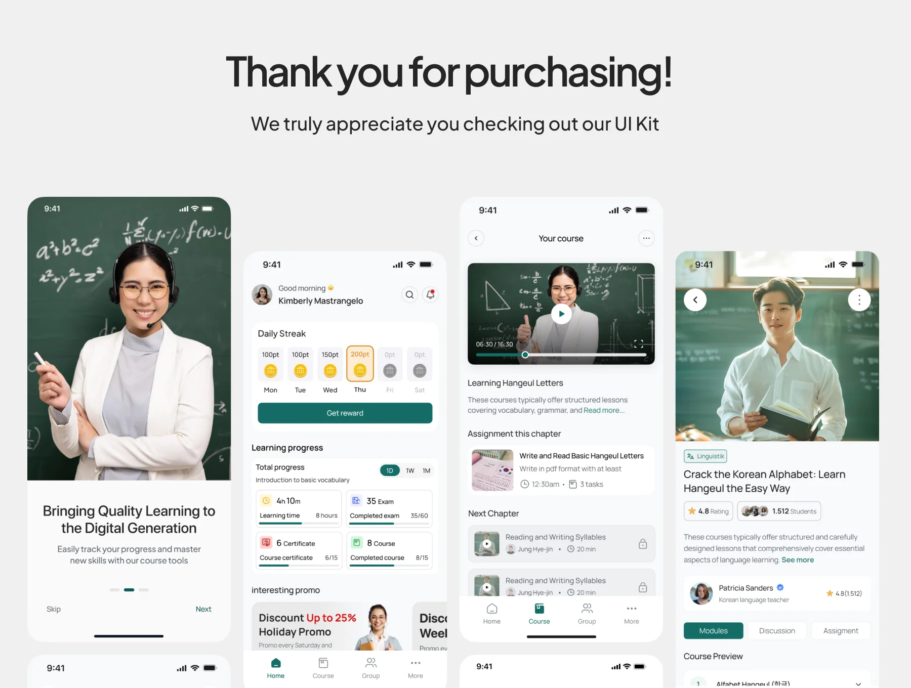 LearnCraft - Digital Online Course App UI Kit 8