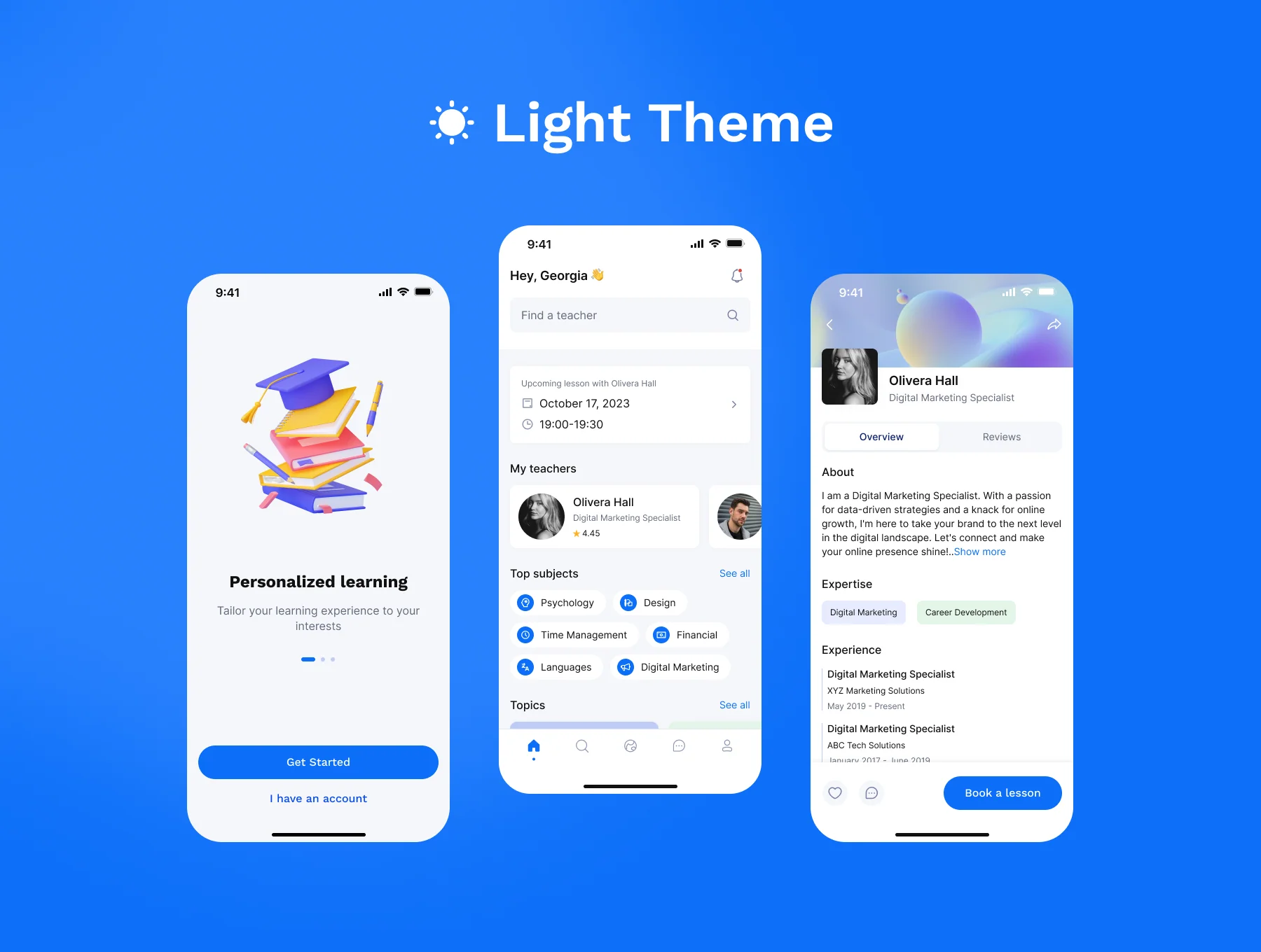 Teacher Finder Mobile App UI Kit Template 5