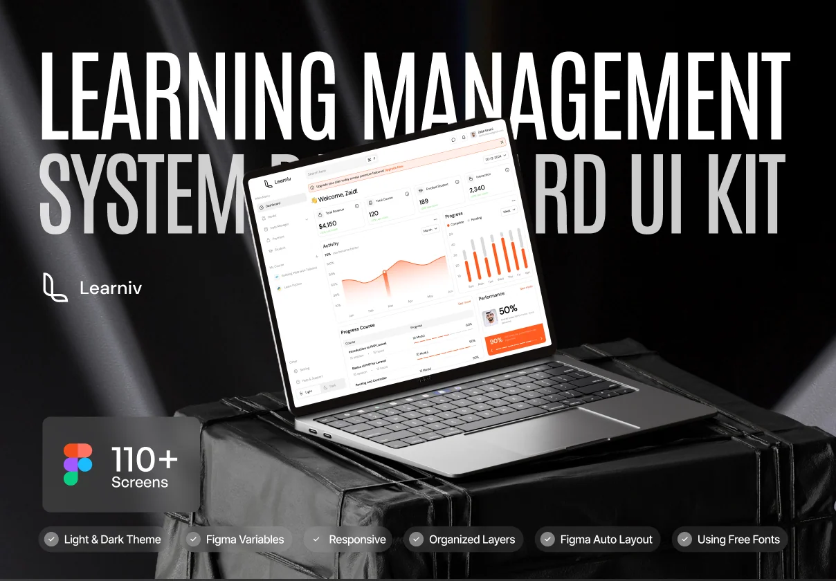 Learniv - Learning Management System Dashboard UI KIT