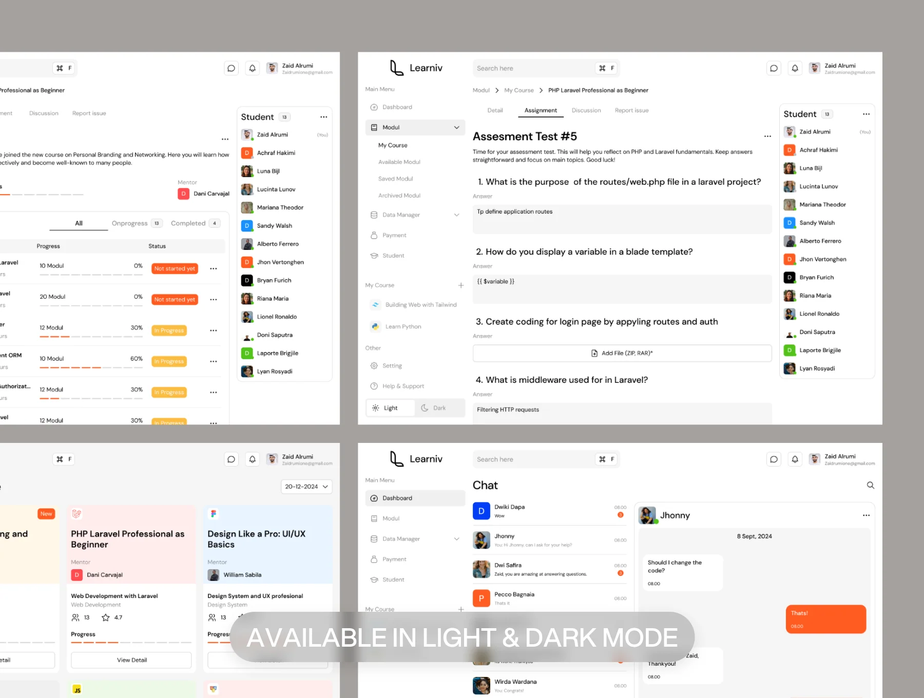 Learniv - Learning Management System Dashboard UI KIT 5