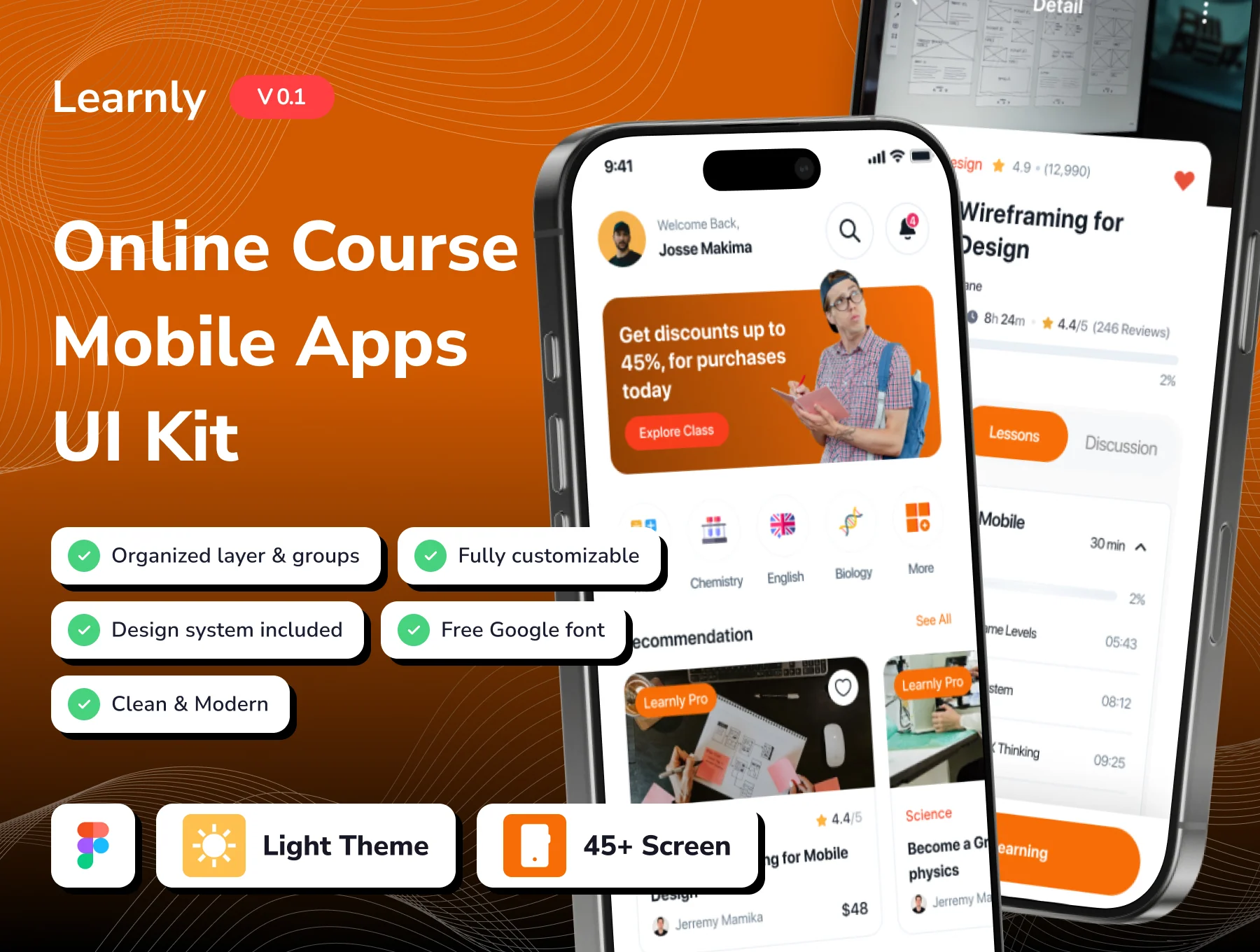 Learnly - Online Course App UI Kits
