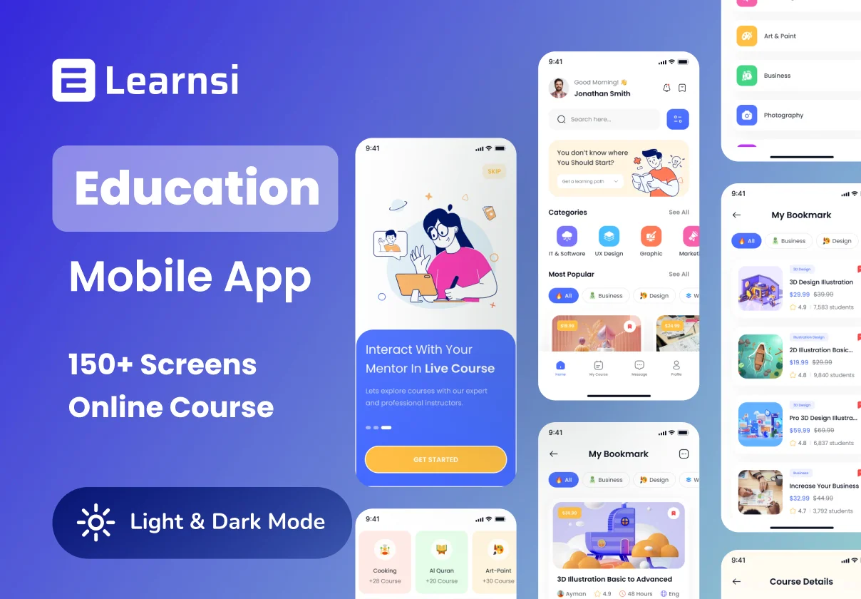 Learnsi - Education Mobile App Template